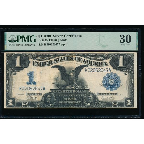 1899 $1 Black Eagle Silver Certificate PMG 30