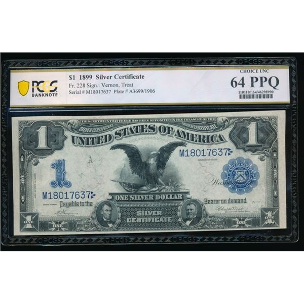 1899 $1 Black Eagle Silver Certificate PCGS 64PPQ
