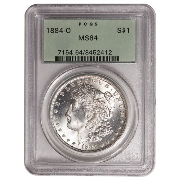 1884-O $1 Morgan Silver Dollar PCGS MS64