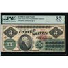 Image 1 : 1862 $2 Legal Tender Note PMG 25