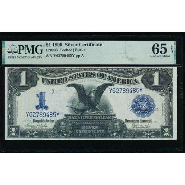 1899 $1 Black Eagle Silver Certificate PMG 65EPQ