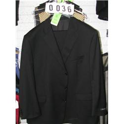 SUPER 110'S BLACK COLOR COAT AND PANT (54REG 49W)