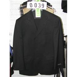 SUPER 110'S BLACK COLOR COAT AND PANT (40SHORT 33W)