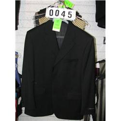 SUPER 110'S BLACK COLOR COAT AND PANT(42SHORT 35W)