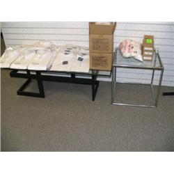 GLASS COFFEE AND END TABLE