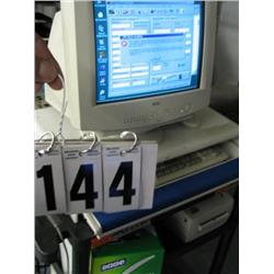 DELL WORK STATION MODEL 667RP3 COMPUTER SYSTEM W/BAR CODE SCANNER ETC.