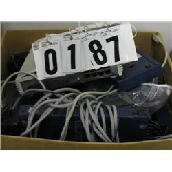 BOX LOT OF NET GEAR AND ETHERNET HUBS