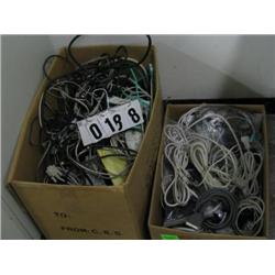 BOX LOT OF ASSORTED COMPUTER WIRES