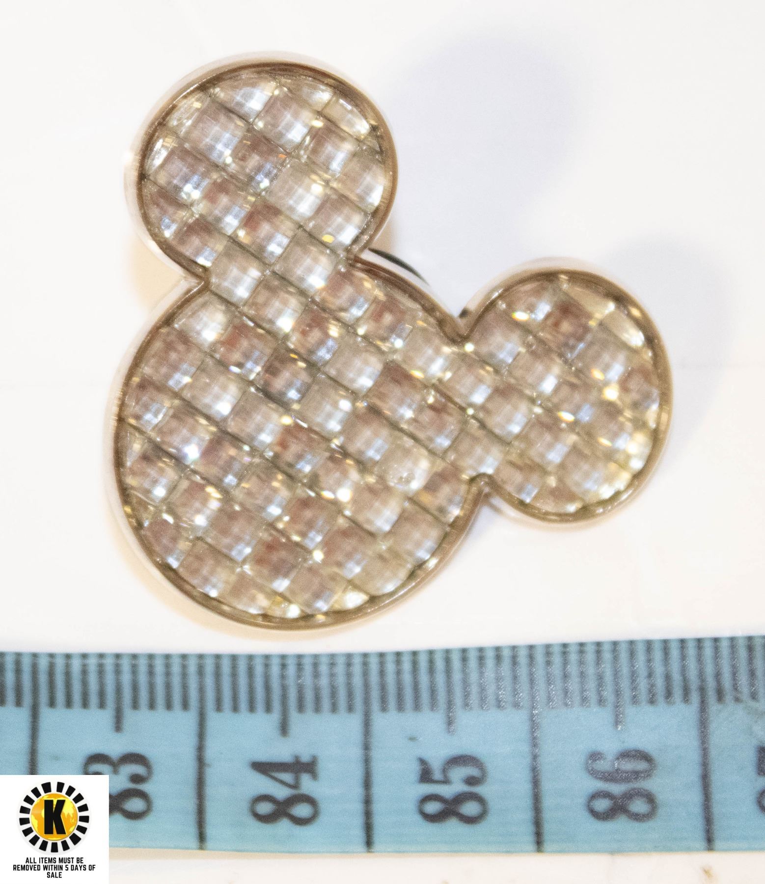 MICKEY MOUSE CLEAR RHINESTONE PIN