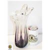 Image 1 : VINTAGE HANDBLOWN ART GLASS AMETHYST