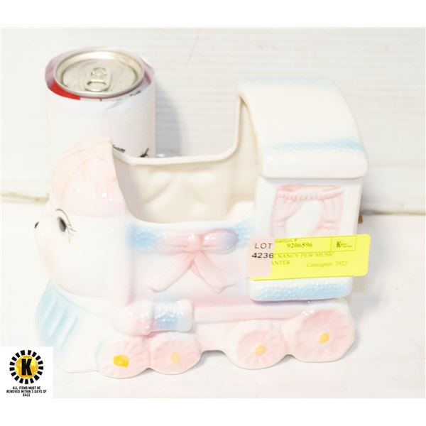 VINTAGE NANCY PEW MUSIC BOX PLANTER vintage-nancy-pew-music-box-planter