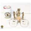 Image 1 : FELINE TRIPLE TEALIGHT HOLDER 4 IN. H 2