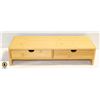Image 1 : NEW UNPACKED SOBUY BAMBOO WOOD 2 DRAWER DESK
