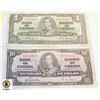 Image 1 : 1937 $1 BILL AND $10 BILL BANK OF CANADA