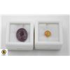 Image 1 : #251-HEATED YELLOW SAPPHIRE 1.75CT  & RUBY 11.60CT