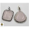 Image 1 : #55-NATURAL PINK ROSE QUARTZ  PENDANT
