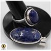Image 1 : #18-NATURAL LAPIZ LAZULI PENDANT AND RING SZIE 8.7