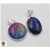 Image 1 : #73-NATURAL RAINBOW SOLAR QZ LAPIZ LAZULI  PENDANT