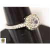 Image 1 : #216-1.0 CARAT CENTER CUBIC ZIRCONIA SURROUNDED BY