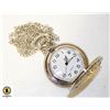 Image 2 : #226-BRAND NEW TWO TONE POCKET WATCH WITH TRAIN