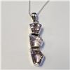 Image 1 : BZ1697-164 SILVER AMETHYST 16"  NECKLACE