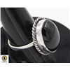 Image 1 : #24-NATURAL BLACK ONYX RING SIZE 8