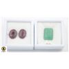 Image 1 : #214-RED RUBY 17.30CT, GEEN JADEITE 16.10CTGEMSTON