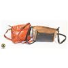 Image 1 : 2 SHOULDER STRAP PURSES ORANGE 7.5" X 8"