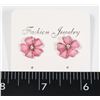 Image 1 : NEW PINK FLOWER DESIGN STUD EARRINGS