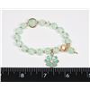 Image 1 : NEW MINT FLORAL BEAD STRETCH BRACELET