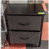 Image 1 : NEWLY ASSEMBLED 2 DRAWER FABRIC NIGHT STAND