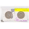 Image 2 : 1951 & 1952 USA SILVER 50 CENT COINS