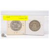 Image 2 : 1953 & 1954 USA SILVER 50 CENT COINS