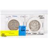 Image 1 : 1949 & 1950 USA SILVER 50 CENT COINS