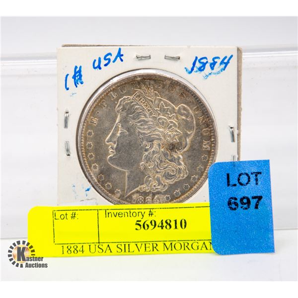 1884 USA SILVER MORGAN DOLLAR