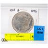 Image 1 : 1896 USA SILVER MORGAN DOLLAR