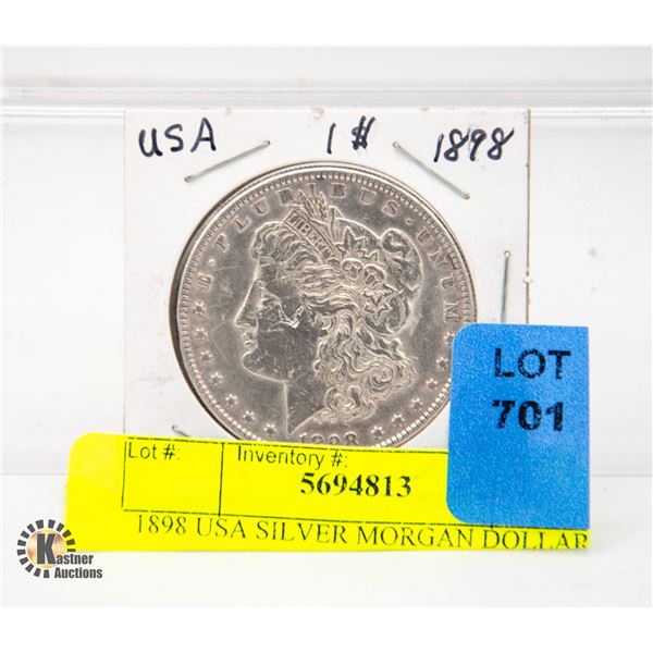 1898 USA SILVER MORGAN DOLLAR