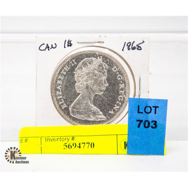 1965 SILVER CANADIAN DOLLAR