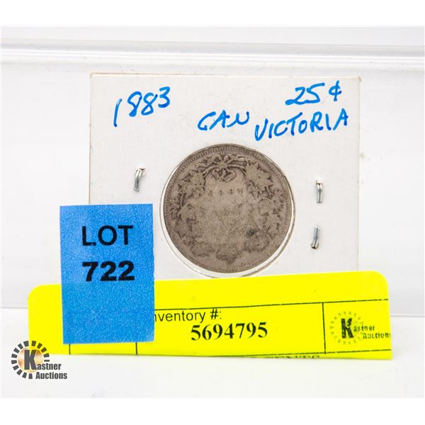 1883 SILVER CAN. 25 CENTS