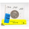 Image 1 : 1942 CANADIAN SILVER CANADIAN 25 CENT COIN