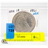 Image 1 : 1861 USA SILVER DOLLAR