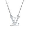 Image 1 : LV STYLE 925 STERLING SILVER MOISSANITE NECKLACE