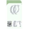 Image 4 : 1 CARAT 925 STERLING SILVER MOISSANITE EARRINGS