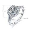 Image 2 : 2 CT GRA CERTIFIED MOISSANITE 925 SILVER SZ 7