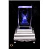 Image 1 : LAZER CUT CRYSTAL ANGEL W/ LED LIGHT STAND