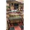 Image 1 : GLASS & METAL 4 TIER DISPLAY SHELF 46" X 23" X 77"