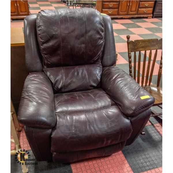 LEATHERETTE SWIVEL RECLINER