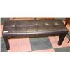 Image 1 : BROWN LEATHERETTE BENCH