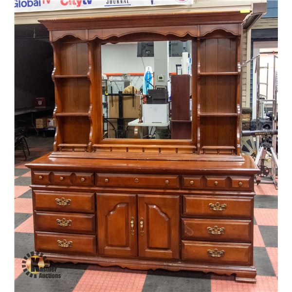 HUTCH WITH MAPLE DRESSER