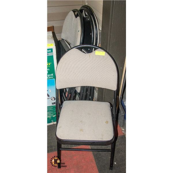 LOT OF FOLDING CHAIRS AS IS